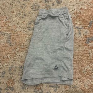 Men’s large grey Reebok’s athletic shorts in very good condition